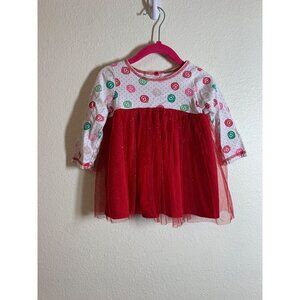 Good Lad Sparkle Holiday Dress Baby Girls Size 18 Months Red AC8